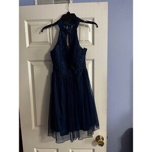 Blue evening dress